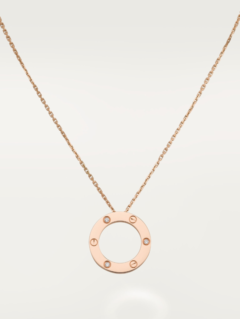 LOVE necklace, 3 diamonds