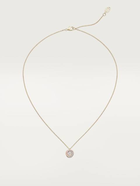 Trinity necklace, 1 diamond, paved