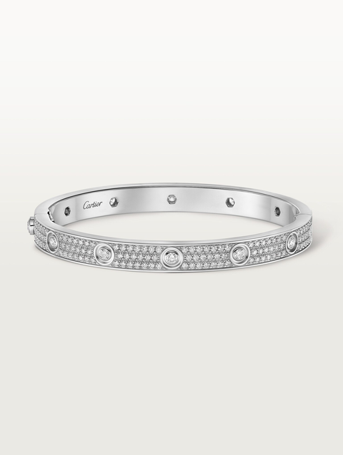 LOVE bracelet, classic model, paved, 12 diamonds