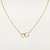 LOVE necklace, half-paved