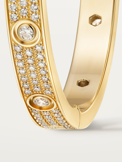 LOVE bracelet, classic model, paved, 12 diamonds