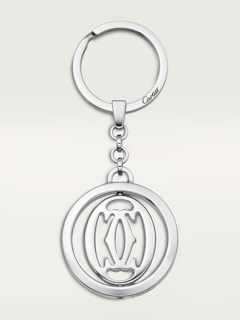 Pivoting double C décor key ring