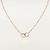 LOVE necklace, half-paved